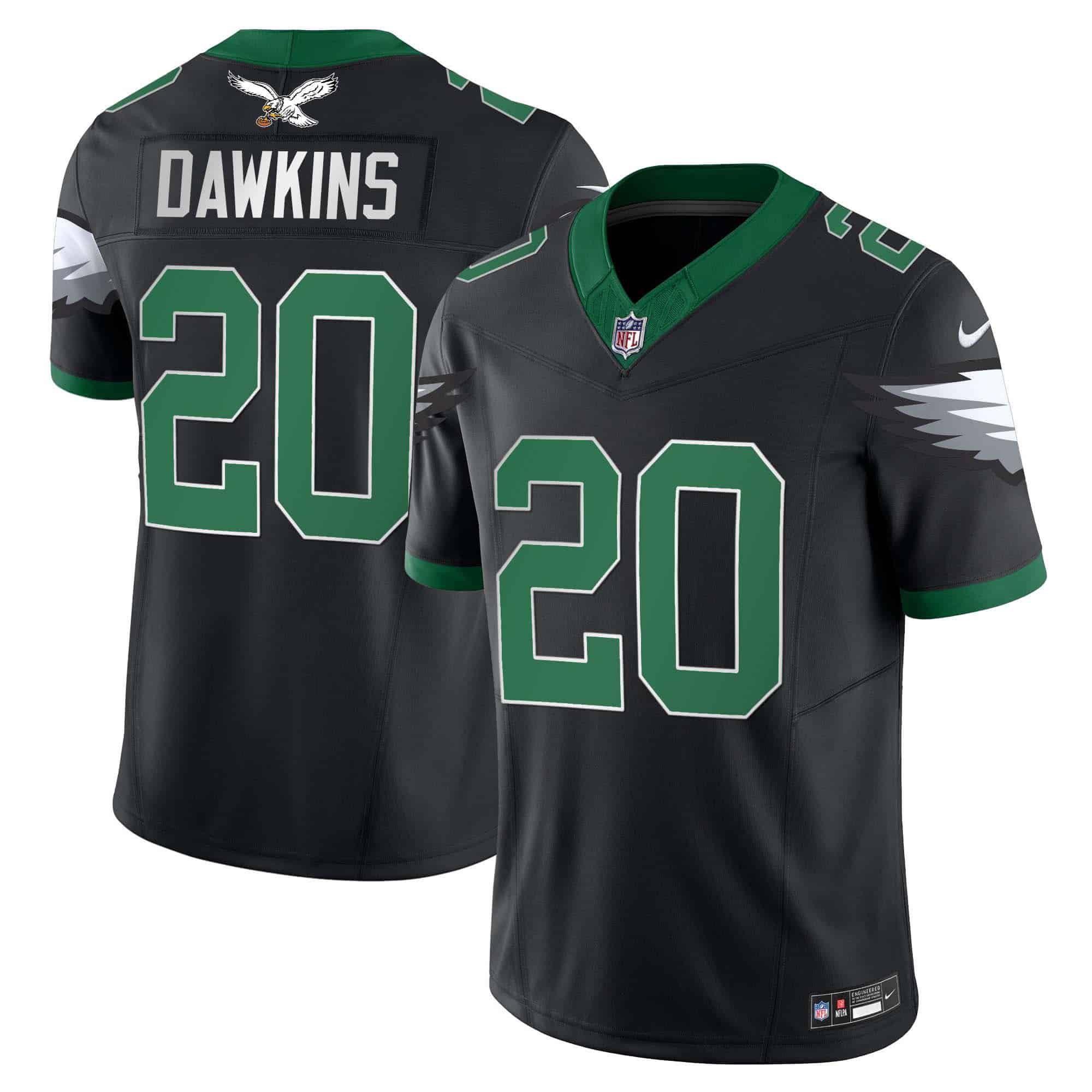 Men Philadelphia Eagles 20 Dawkins Black 2024 Nike Vapor Limited NFL Jersey